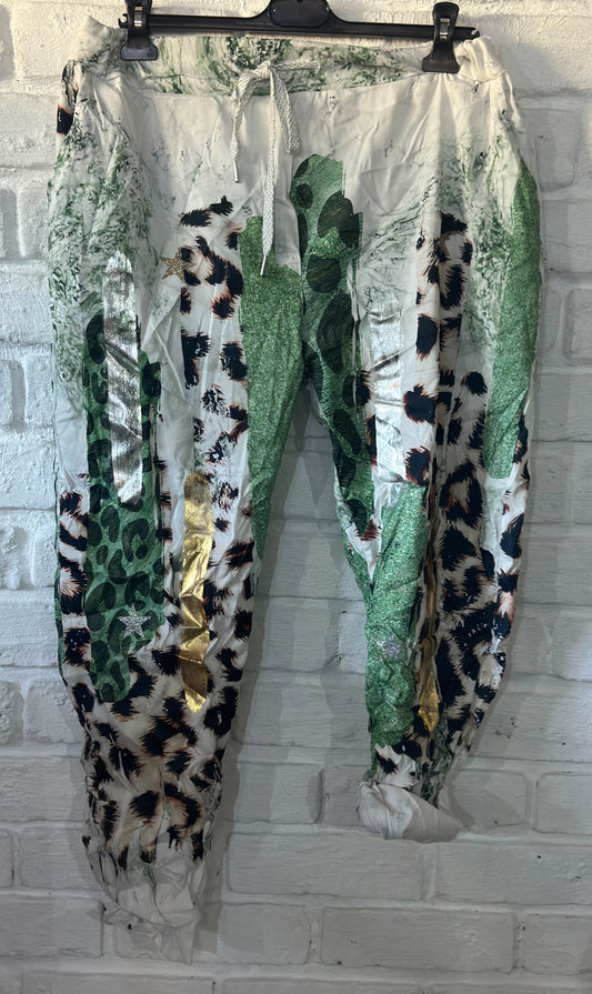 Wild Leopard Green Pant