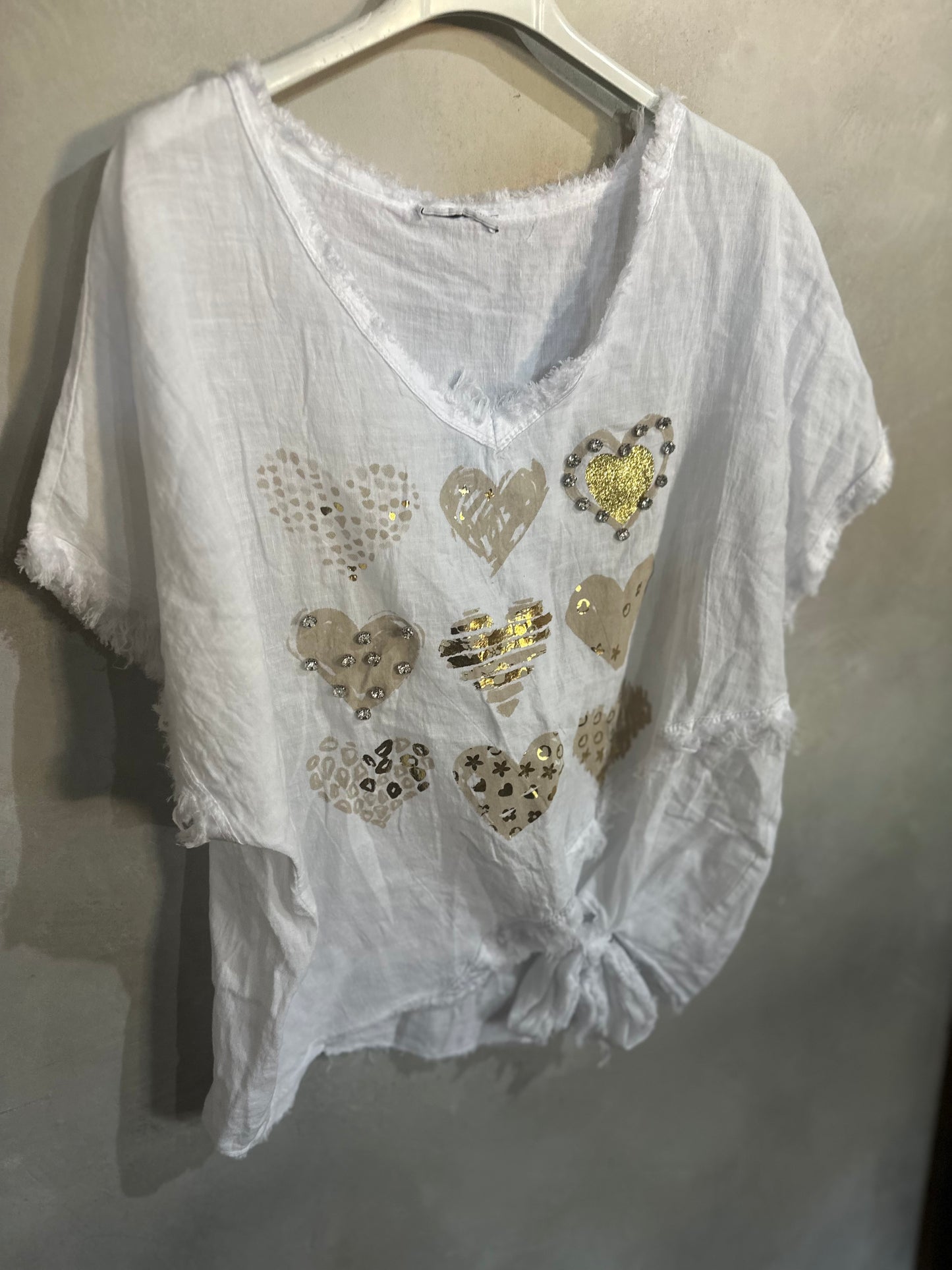 Diamond Heart Blouse White