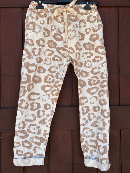 Natural Leopard Pant