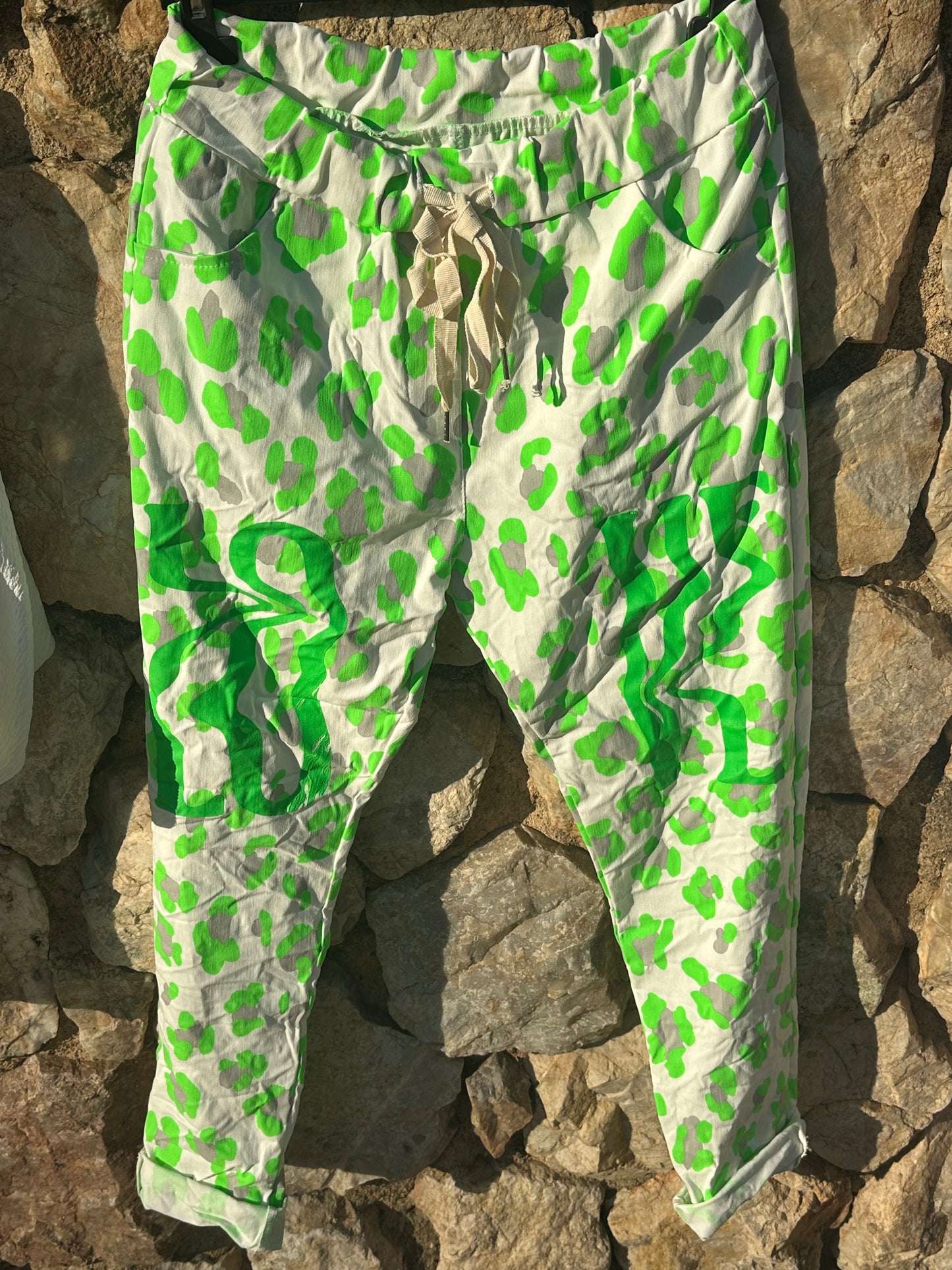 Neon Leopard Love Green