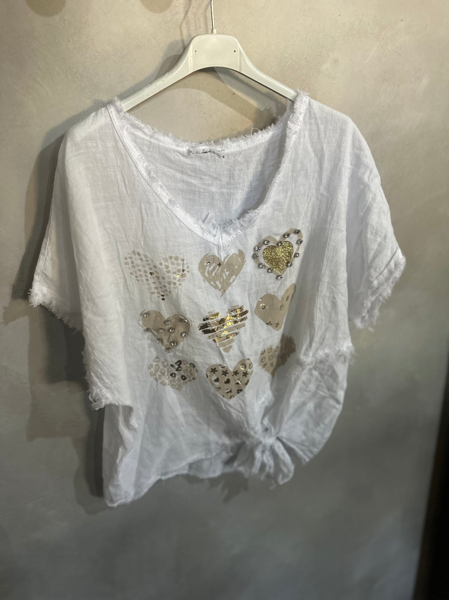 Diamond Heart Blouse White