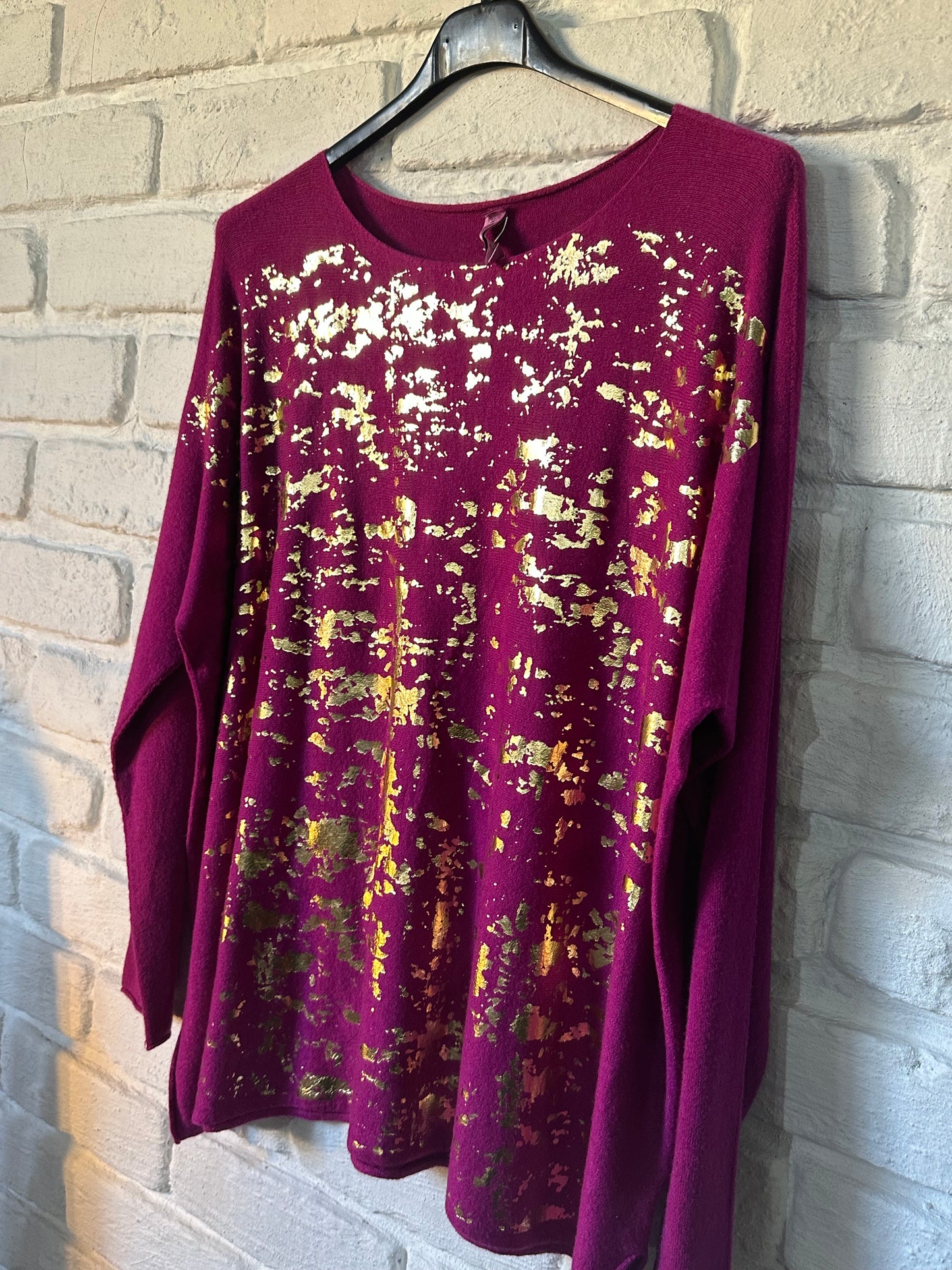 Renza Gold Foil Magenta