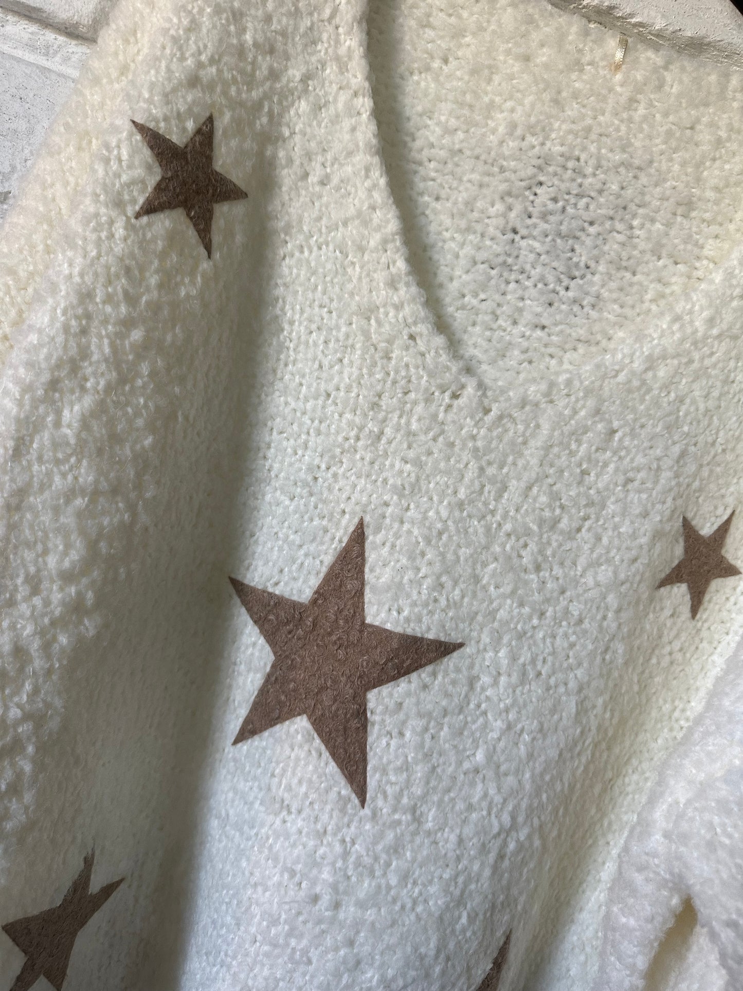 Fluffy Star Knit Cream