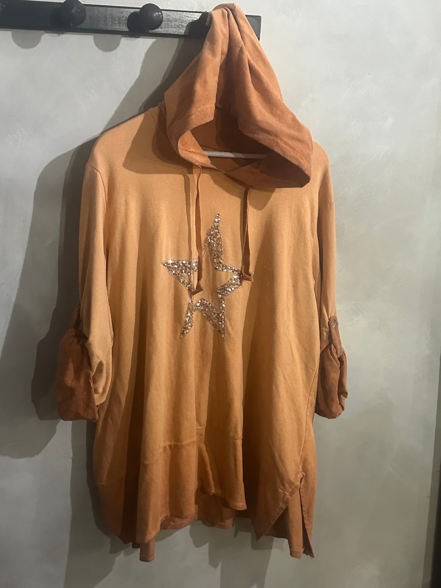 Bling Star Hoodie Orange