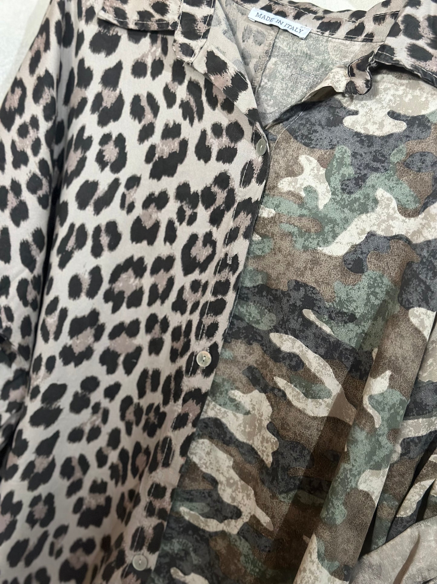 Wild Camo Blouse Taupe