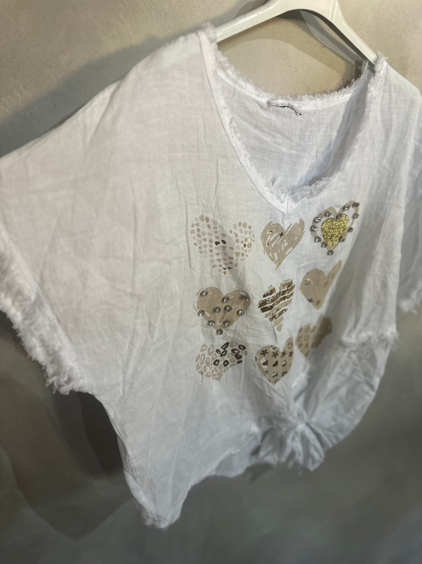 Diamond Heart Blouse White