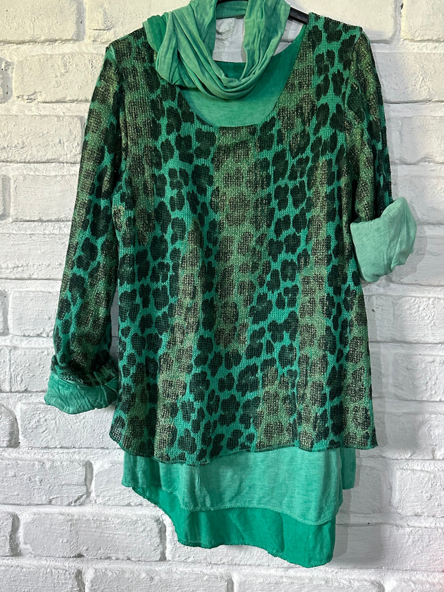 Monica Scarf Top Teal