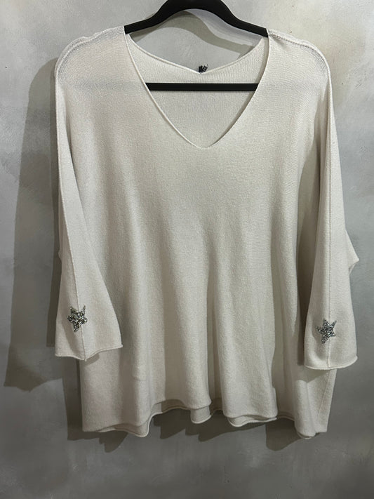 Star Sleeve Knit Biscuit