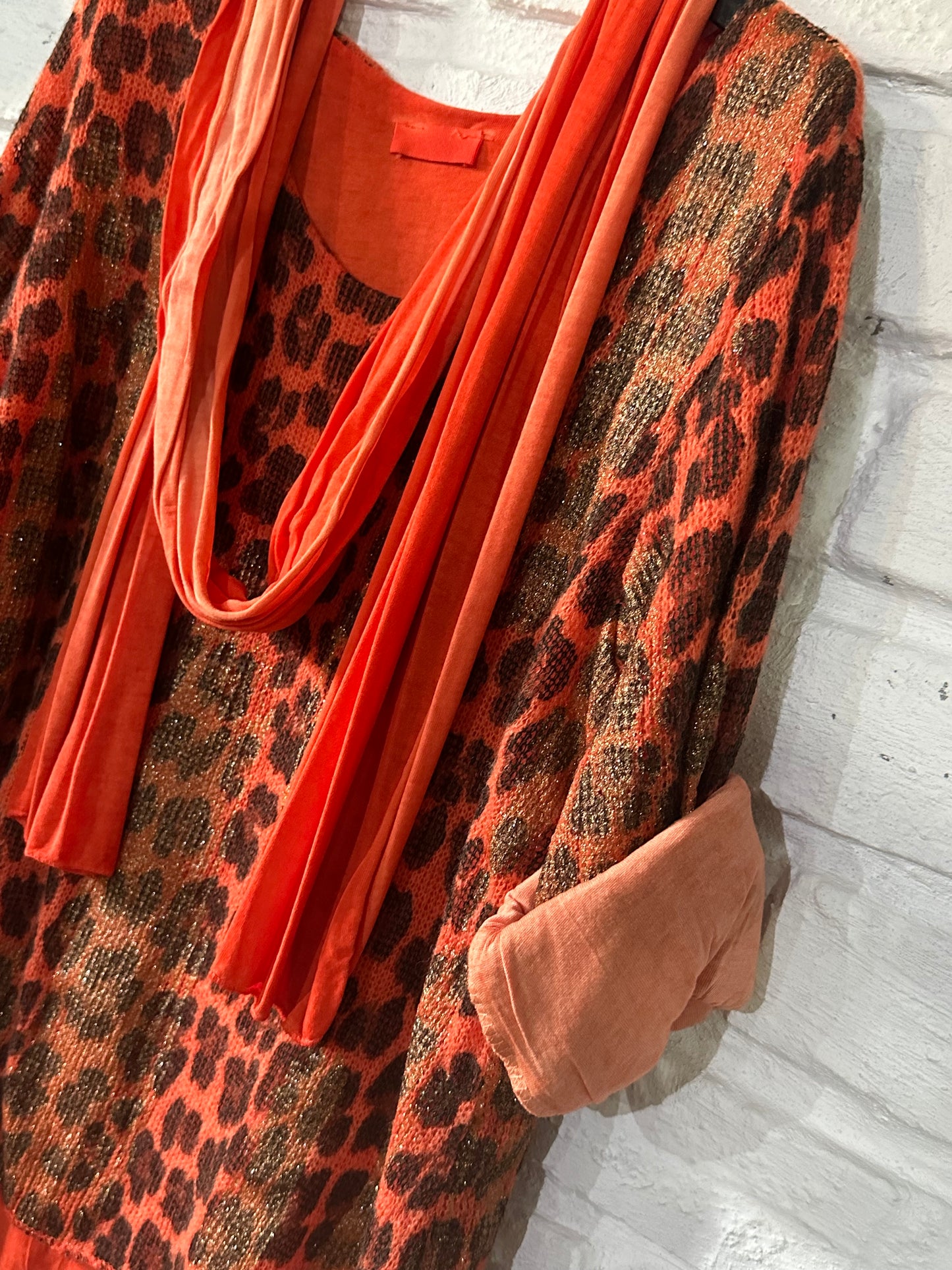 Monica Scarf Top Orange