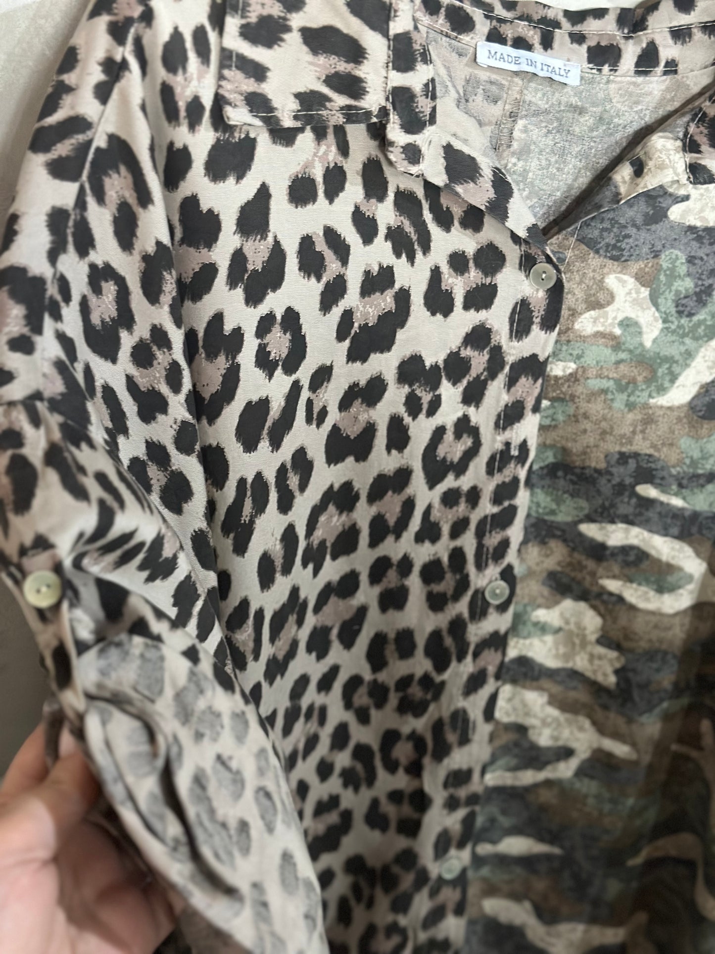 Wild Camo Blouse Taupe