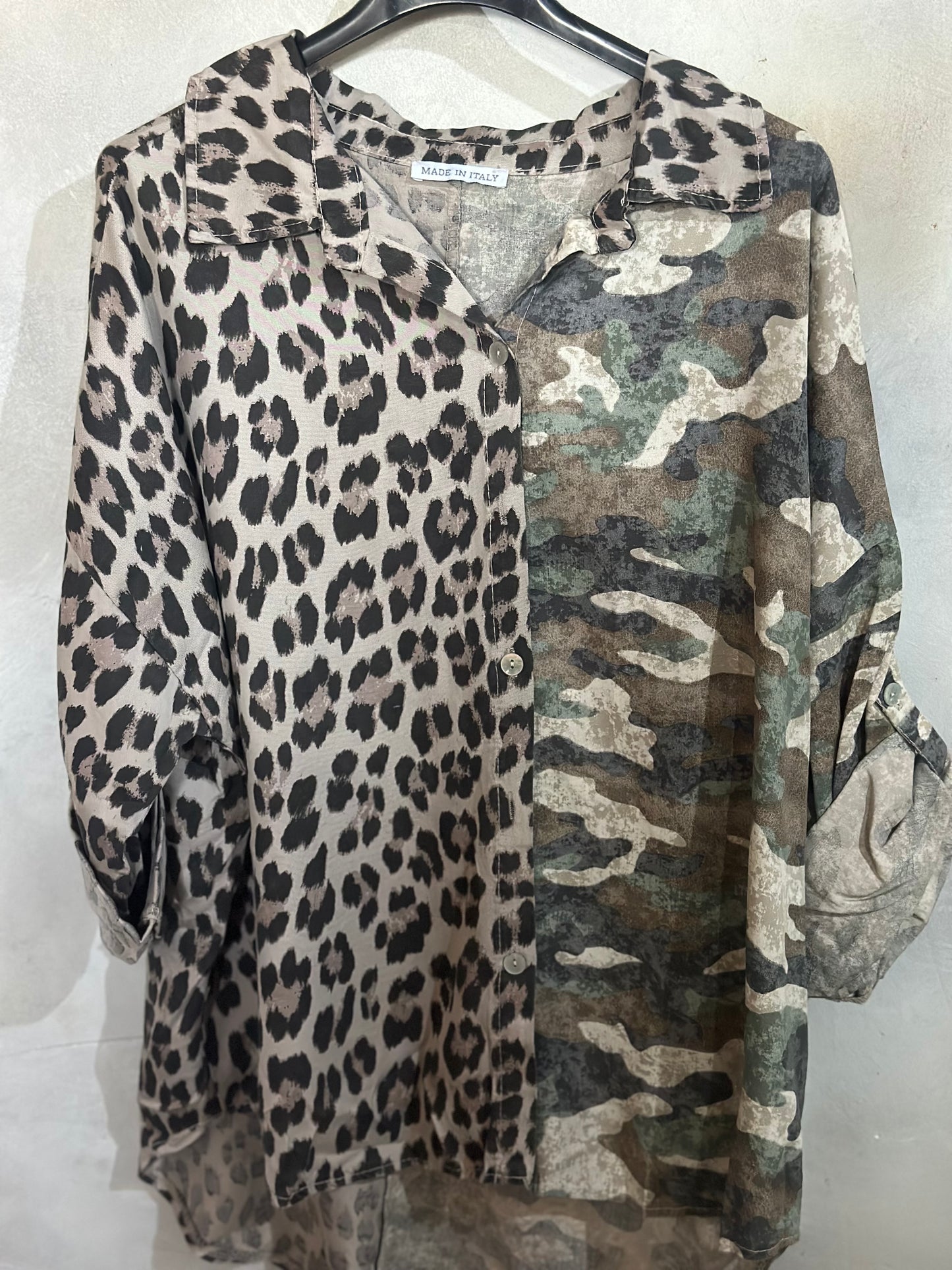 Wild Camo Blouse Taupe