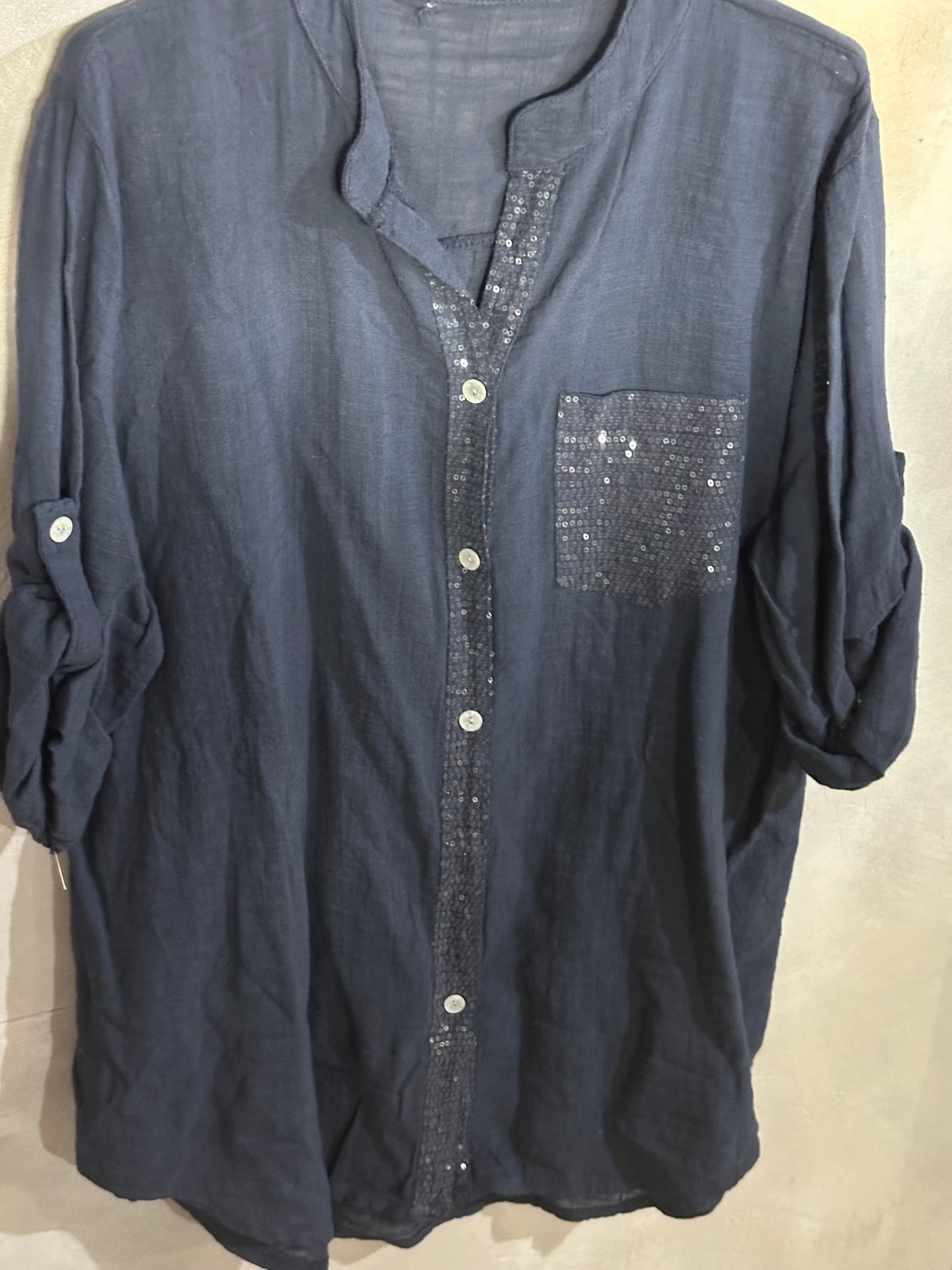 Talia Navy Blouse