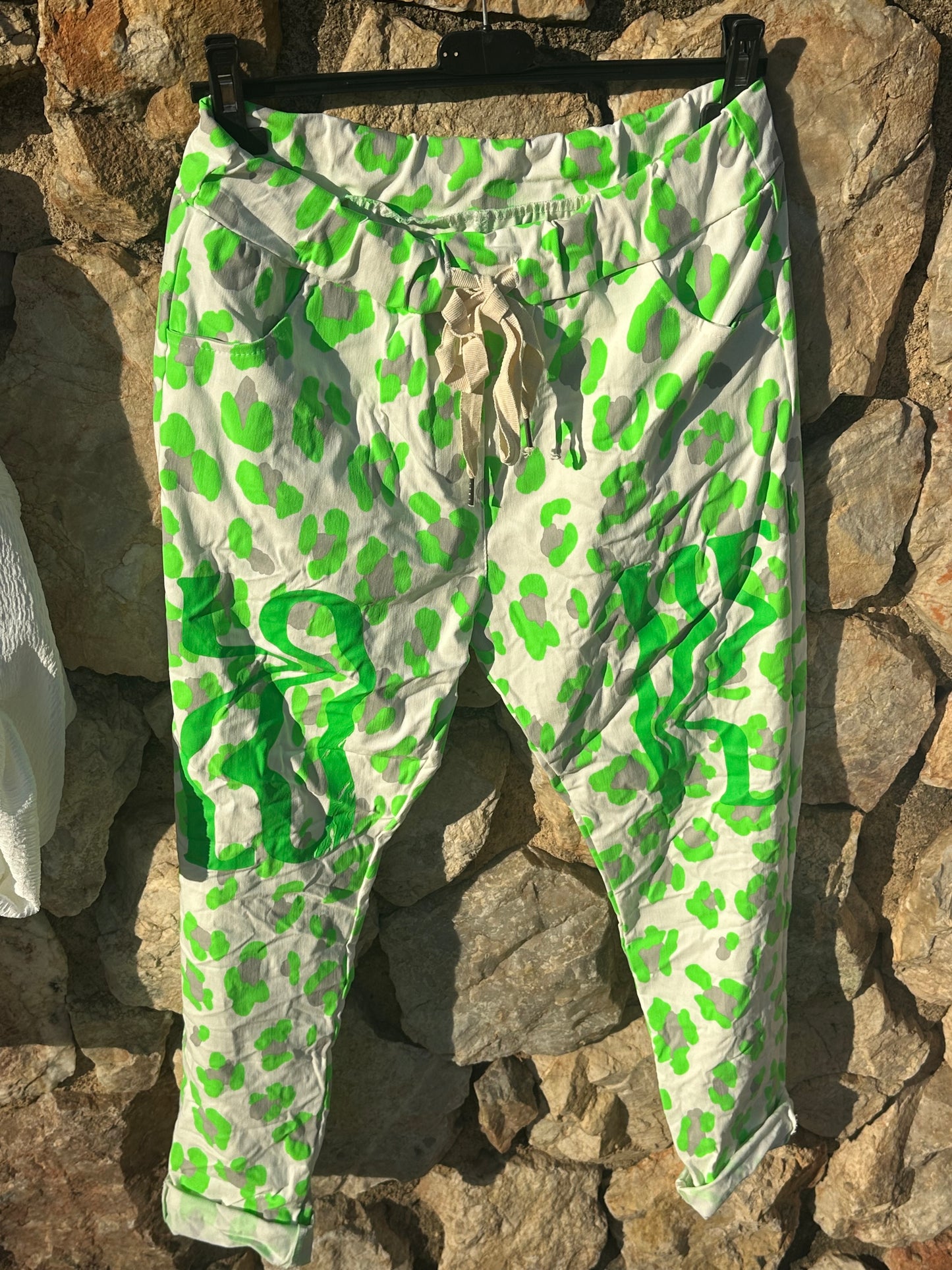 Neon Leopard Love Green