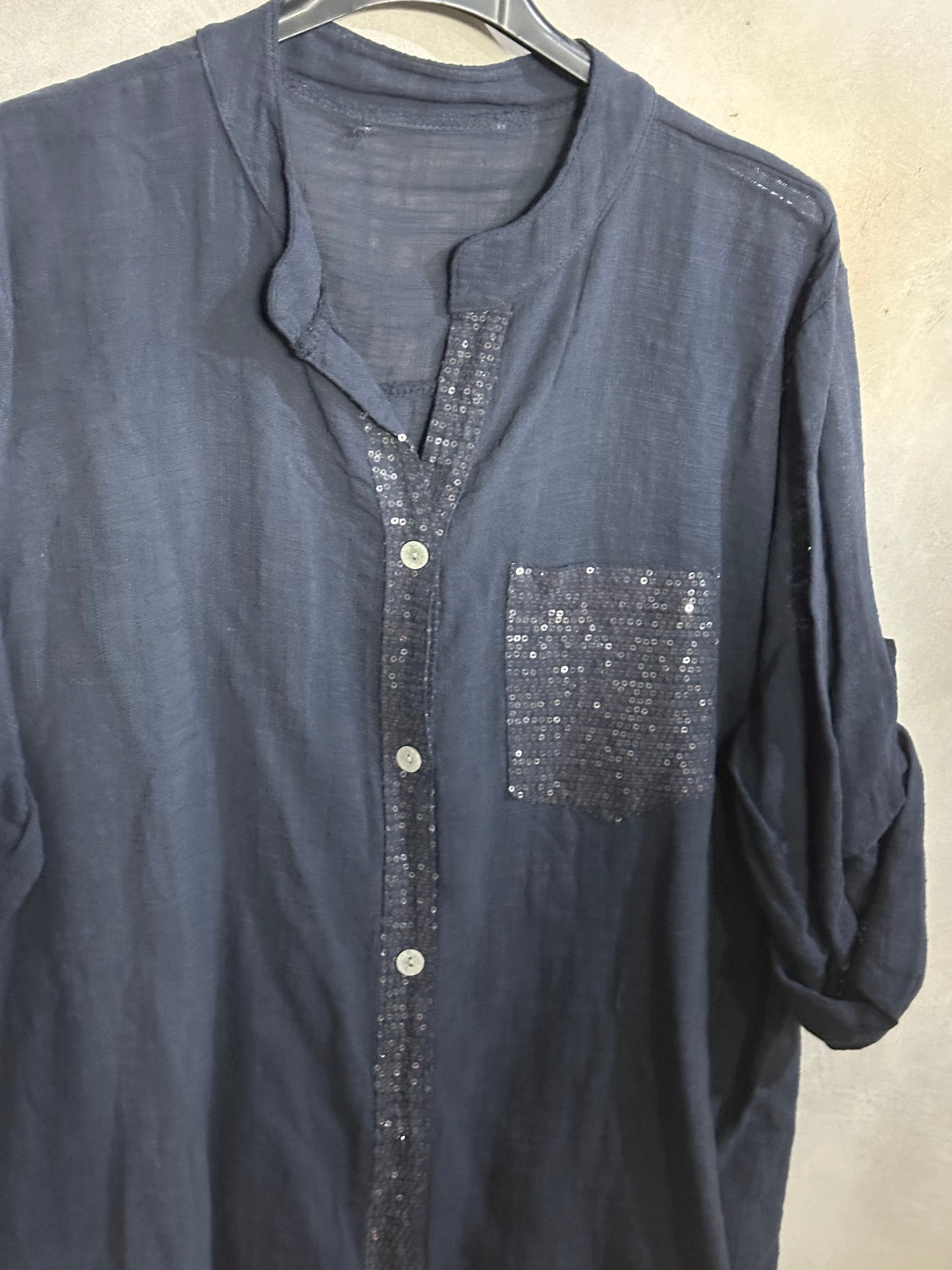 Talia Navy Blouse