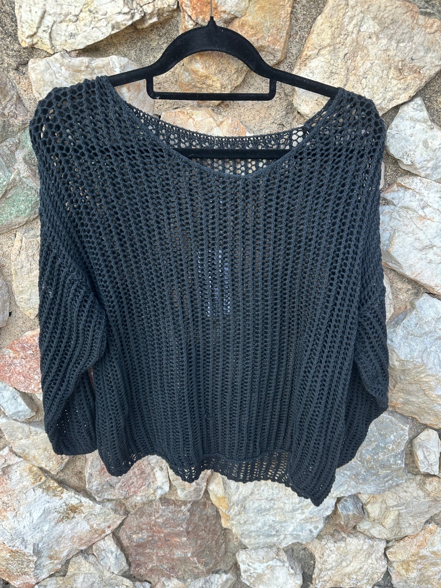 Cotton Weaved Knit Black