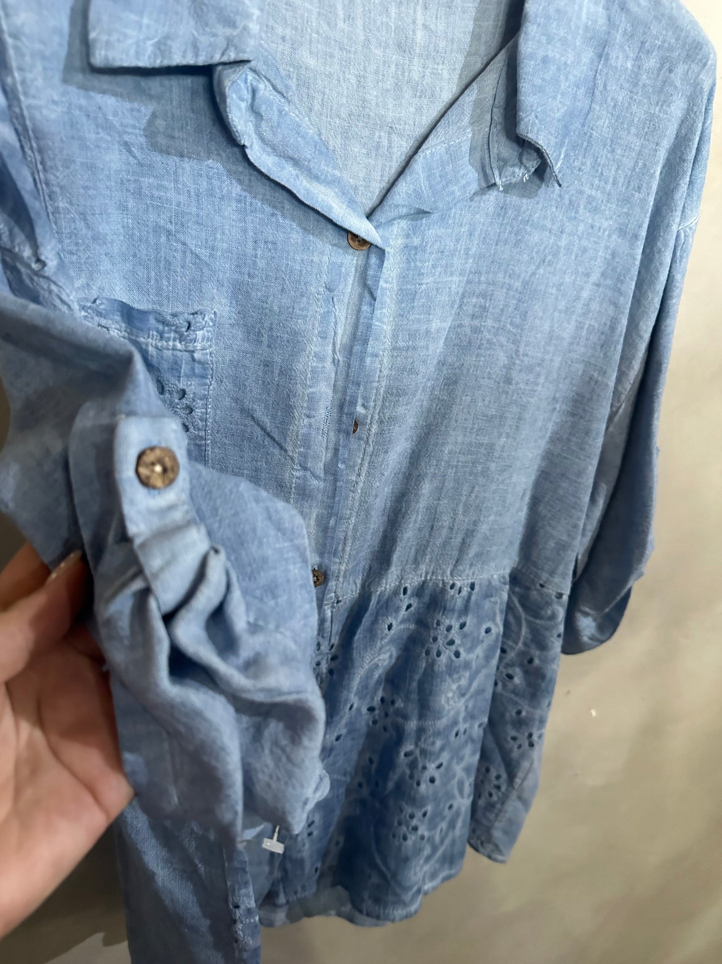 Linen Patch Blouse Jeans