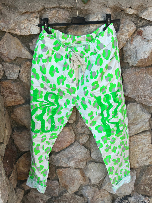 Neon Leopard Love Green