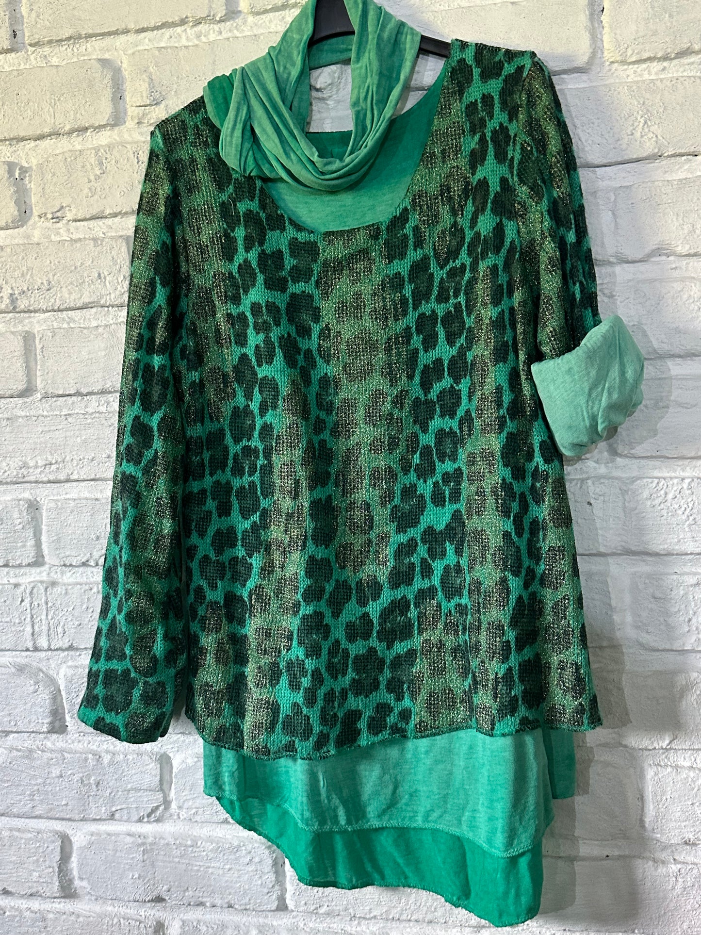 Monica Scarf Top Teal