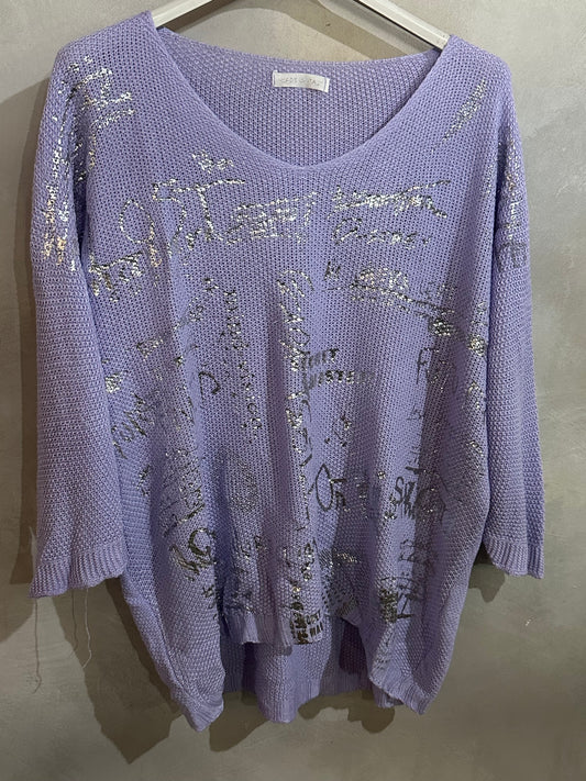 Silver Lining Knit Lilac