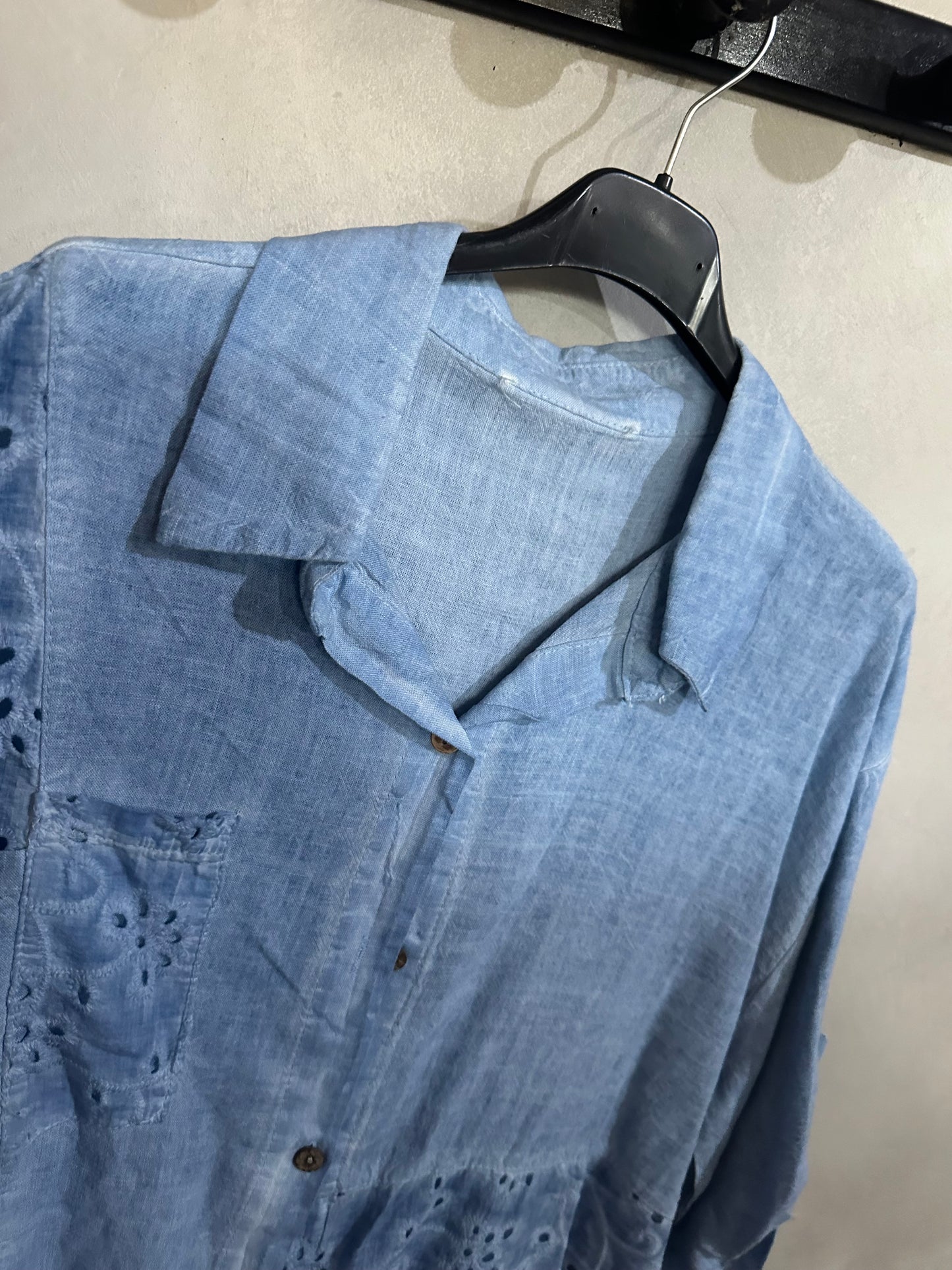 Linen Patch Blouse Jeans