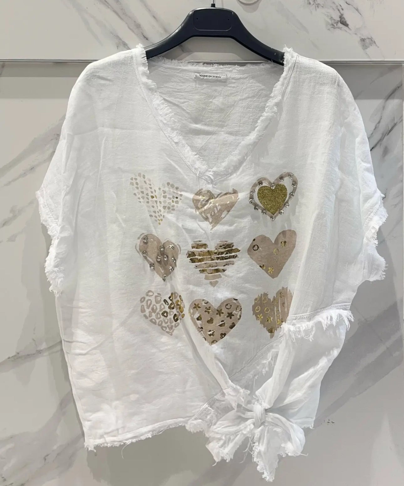 Diamond Heart Blouse White