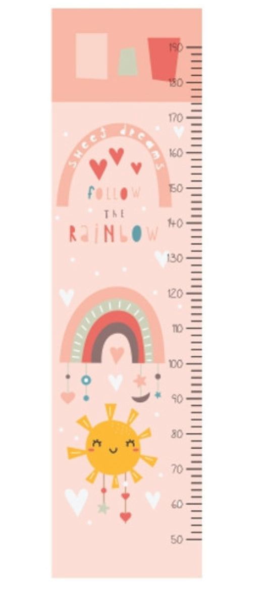 Height Chart Boho Rainbows 🌈