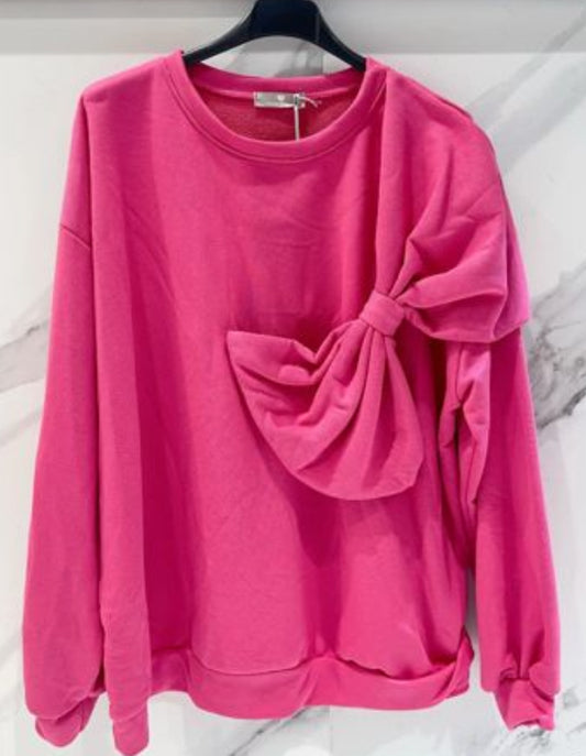 Bow Sweater Fuchsia