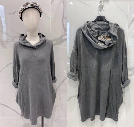 Funky Me Top Grey