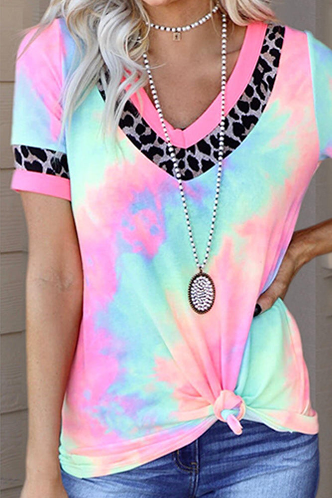 Tie-Dye Leopard Tee