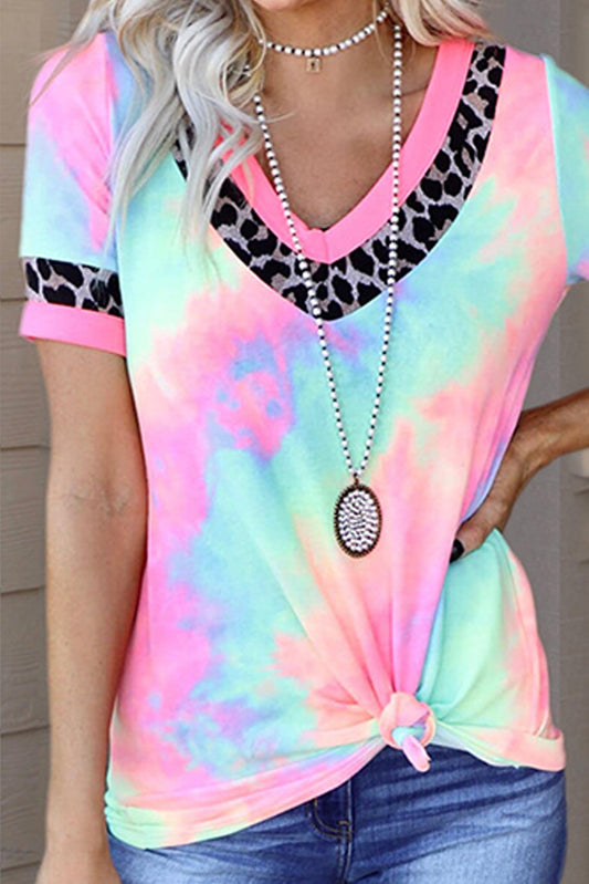 Tie-Dye Leopard Tee