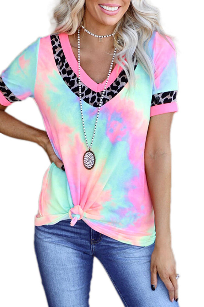 Tie-Dye Leopard Tee