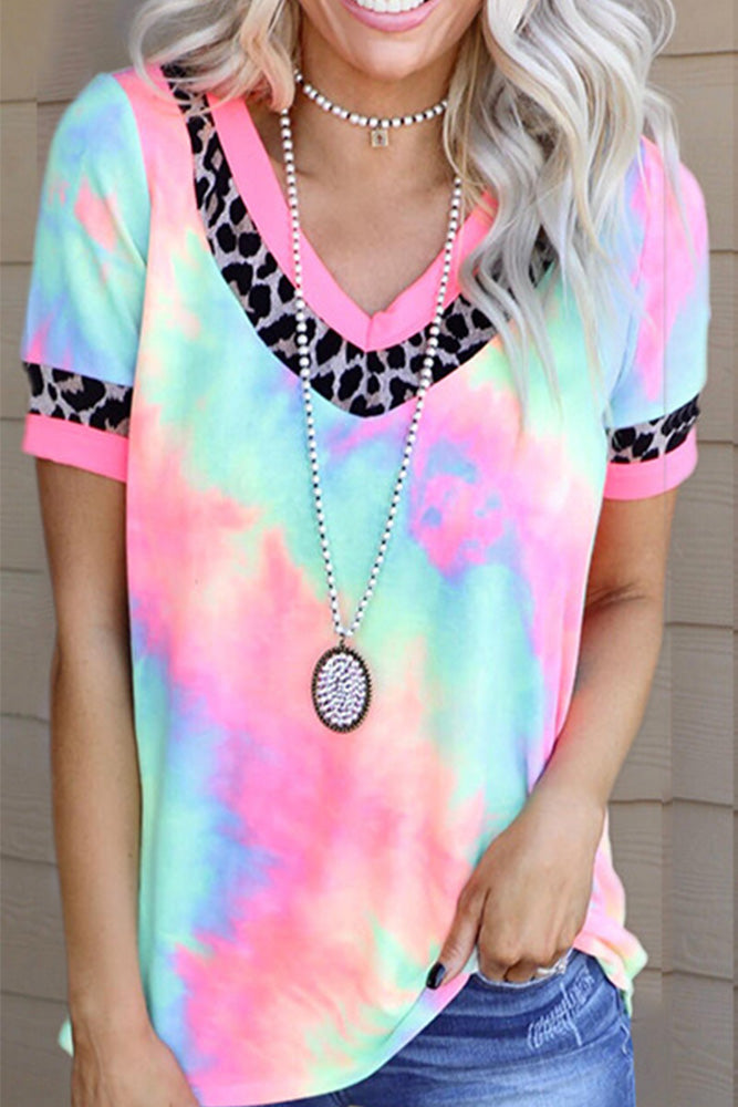 Tie-Dye Leopard Tee